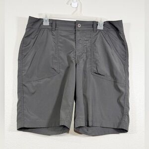 Columbia Kestrel Trail Omni-Shield Shorts Charcoal Gray Outdoor Hiking Women 14